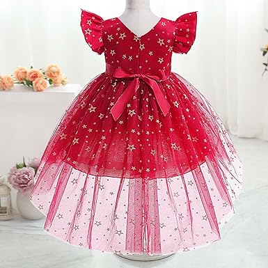 Vestido de Fiesta Infantil Etrelinha Rojo
