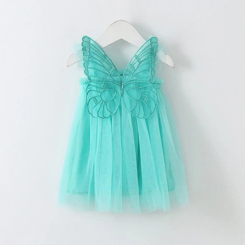 Vestido Infantil de Tul con Alas
