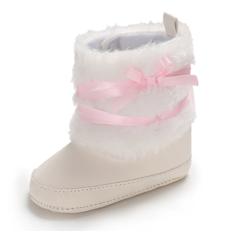Botas peludas con Lazo para Niñas