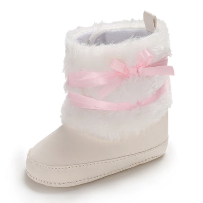 Botas peludas con Lazo para Niñas