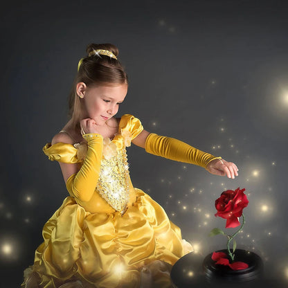 Vestido de fiesta de princesa amarillo