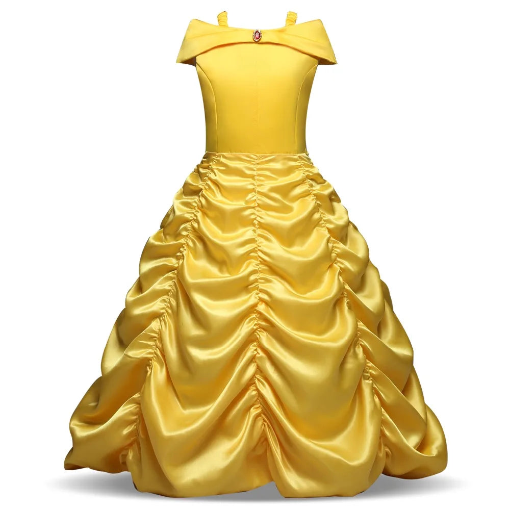 Vestido de fiesta infantil amarillo