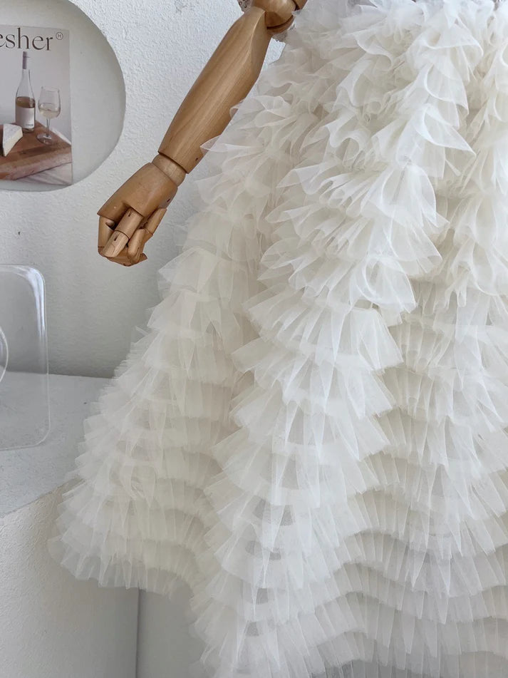 Vestido Infantil Brillante con Alas