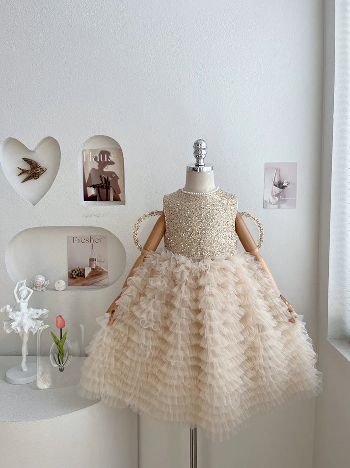 Vestido Infantil Brillante con Alas
