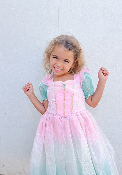 Vestido de Fiesta Infantil Sirena Rosa