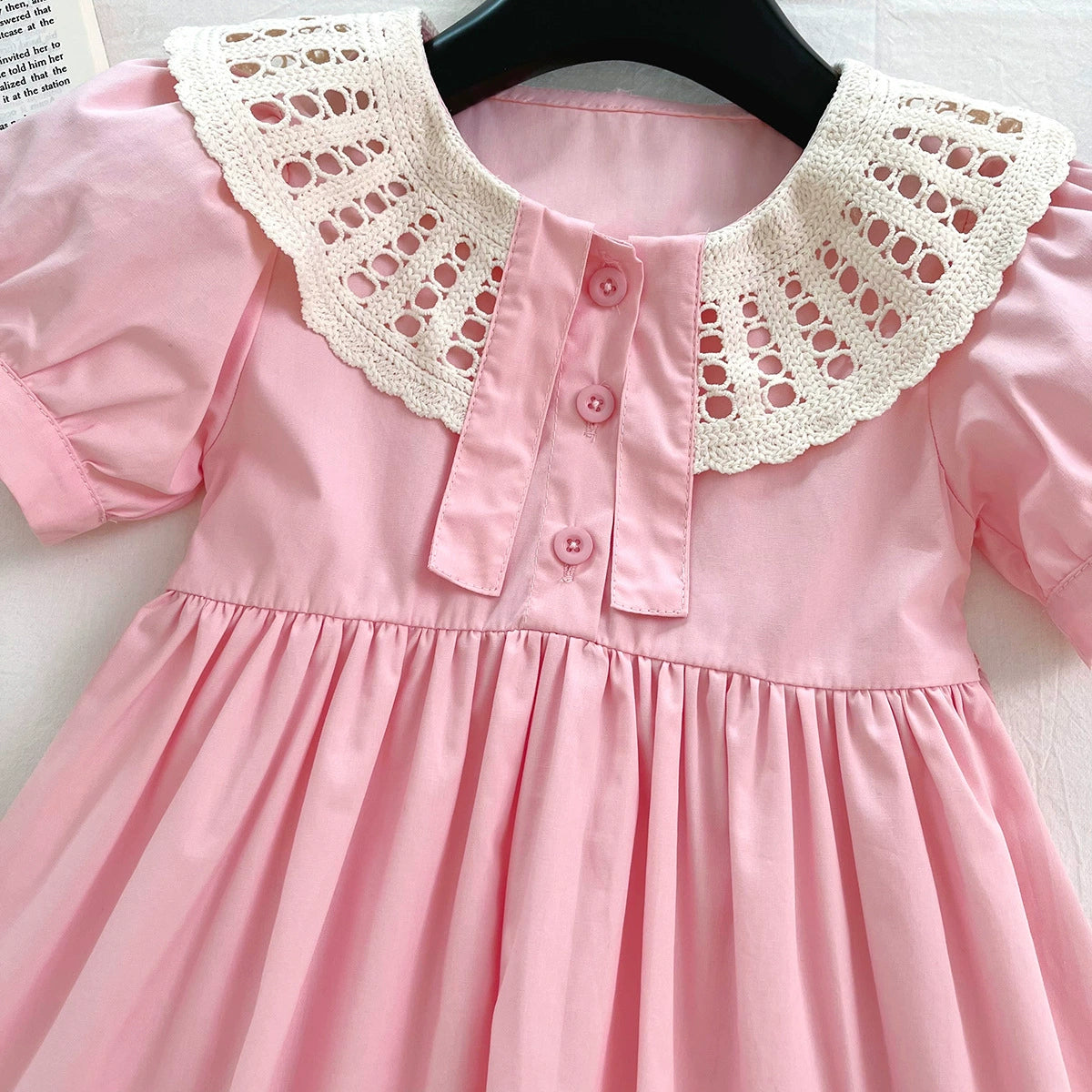 Vestido infantil de princesa rosa