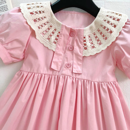 Vestido infantil de princesa rosa