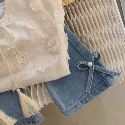 Pantalones  con lazo para niños