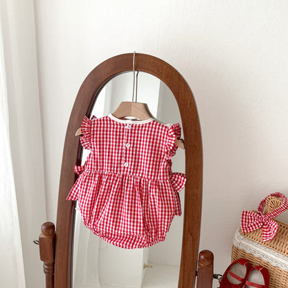 Body Infantil Cuadros Fresas