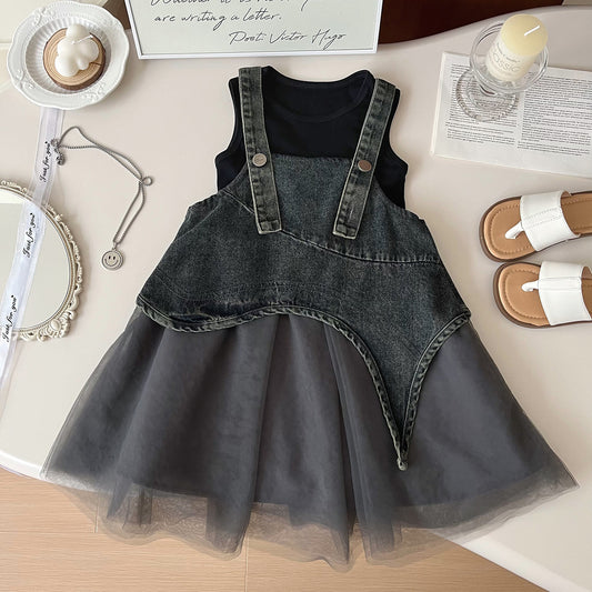 Vestido vaquero moderno para niños