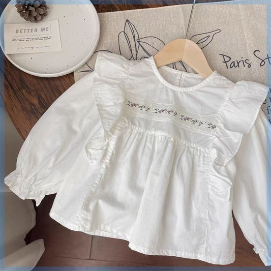 Camisa infantil bordada niña