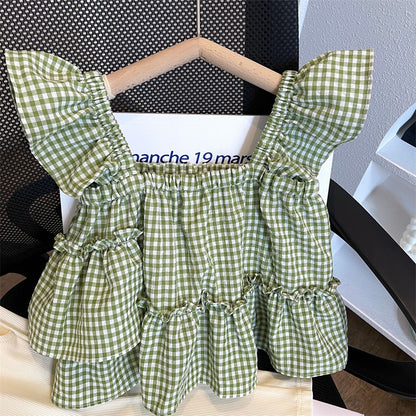 Conjunto de Cuadros para Niña con Mangas Voadroa