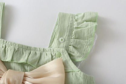 Vestido infantil mariposa y lazo