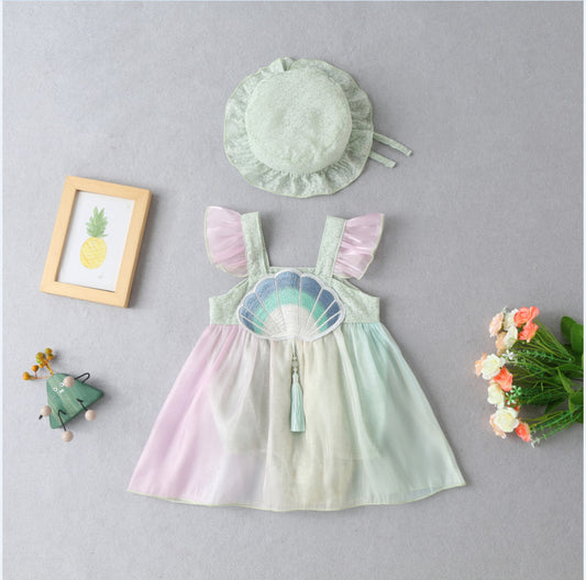 Vestido Infantil Sirena Colores