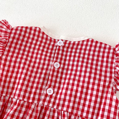 Body Infantil Cuadros Fresas