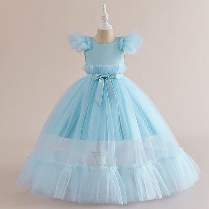 Vestido de fiesta de tul con encaje