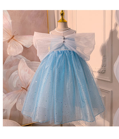 Vestido de Fiesta Infantil de Encaje Brillante