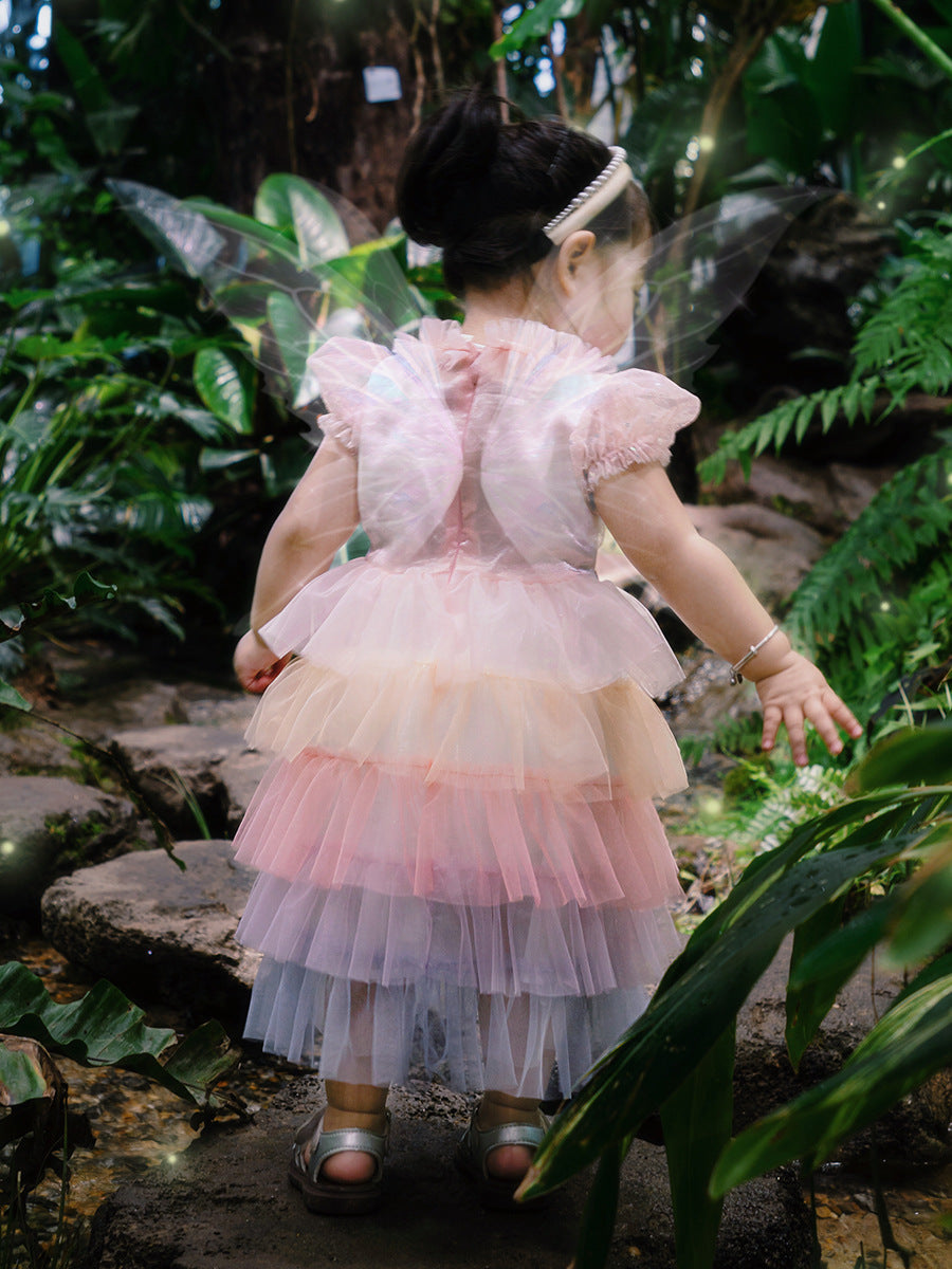 Vestido de Fiesta Infantil Tul Colores Lazo