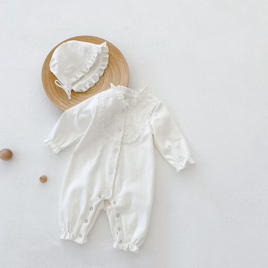 Mono + Gorro Infantil Mujer Blanco