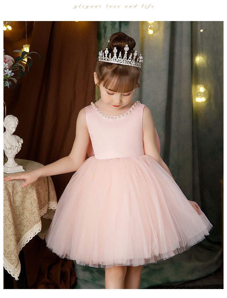 Vestido de fiesta infantil con abalorios