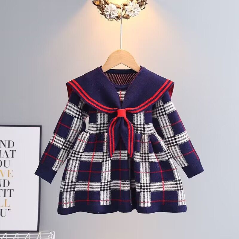 Vestido Golinha Cuadros Infantil