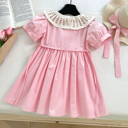 Vestido infantil de princesa rosa