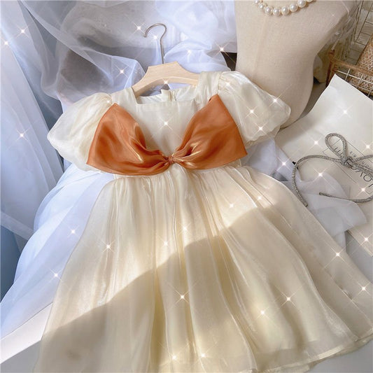 Vestido Infantil de Tul y Encaje