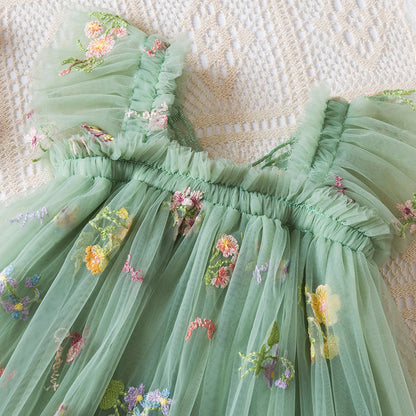 Vestido Infantil Asinha Tul Floral