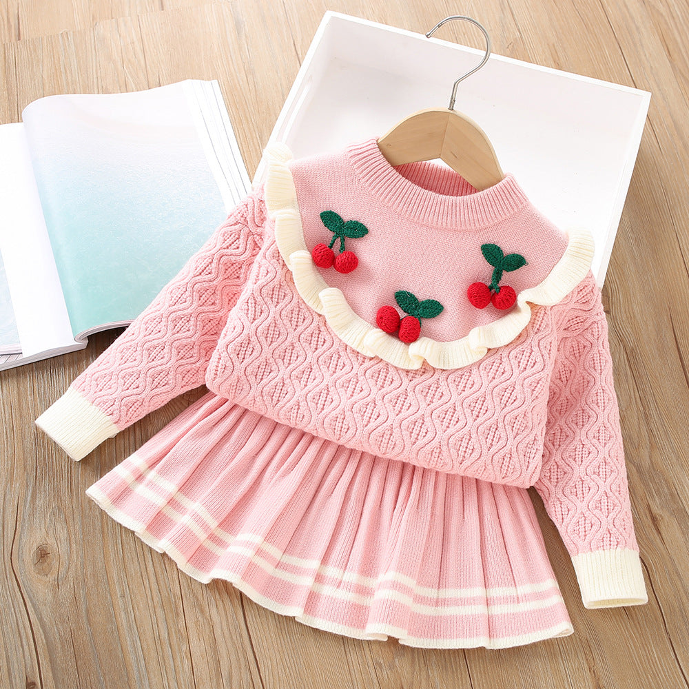Conjunto de Invierno para Niña con Cerezas