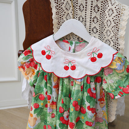 Vestido Infantil Cuello Cerejinhas