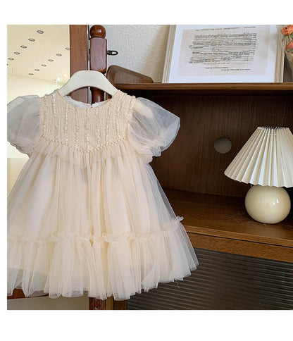 Vestido Infantil Tul Perla