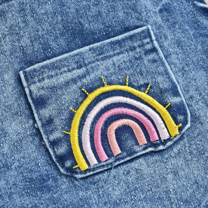 Body Infantil Arci Íris Jeans