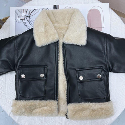 Conjunto infantil de piel peluda