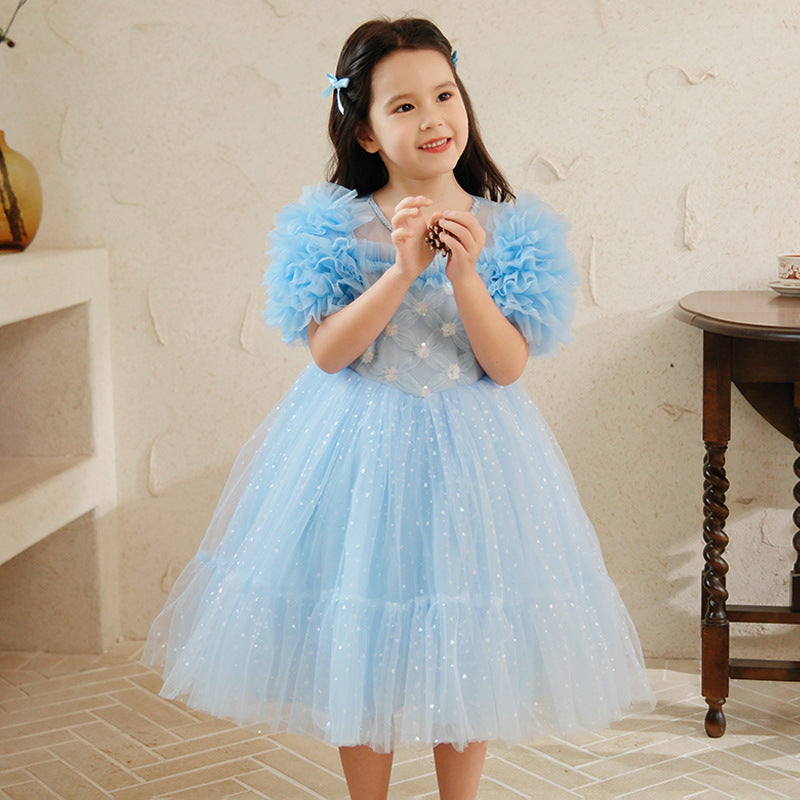 Vestido Infantil Princesa Azul