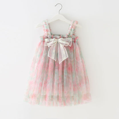 Vestido Infantil de Tul y Encaje