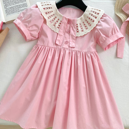 Vestido infantil de princesa rosa