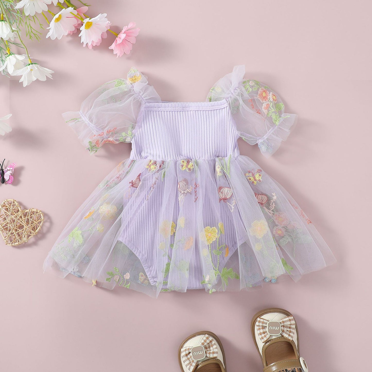Body infantil de Encaje Floral