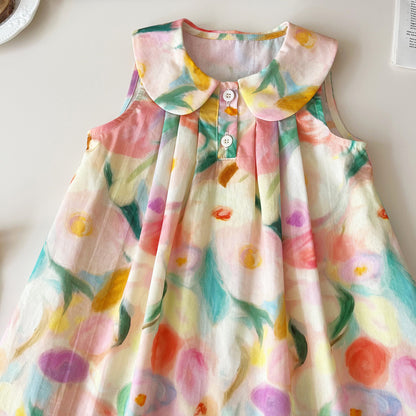 Vestido Infantil Floral de Verano