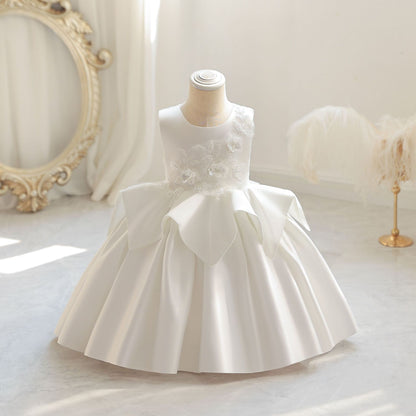 Vestido de Fiesta Infantil Flores Brillantes