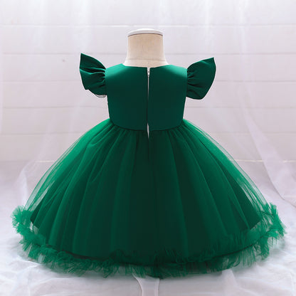 Vestido de Fiesta Infantil Tul Flores
