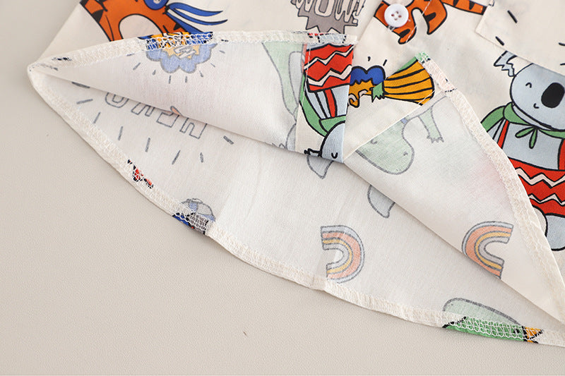 Conjunto de niño con camisa con estampado animal