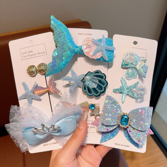 Kit de pinzas para el pelo de sirena para niños