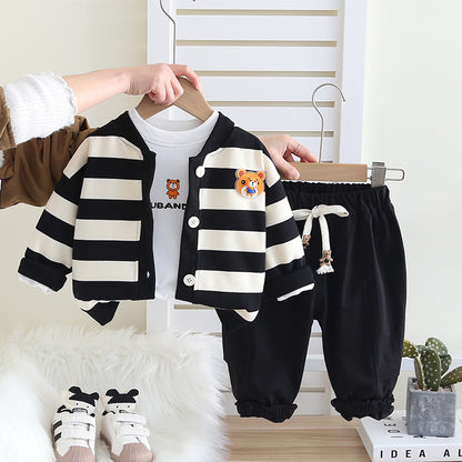 Conjunto de invierno de 3 piezas para niño, osito de peluche