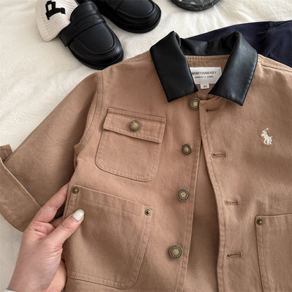 Chaqueta tipo Polo con Bolsillos para Niño