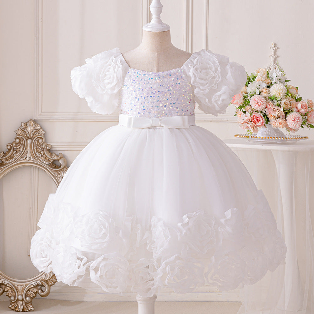 Vestido infantil floral brillante