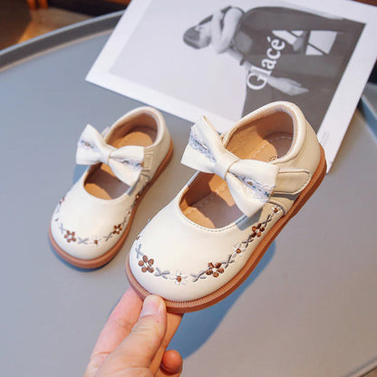 Zapatos Infantiles Flores y Lazo para Mujer