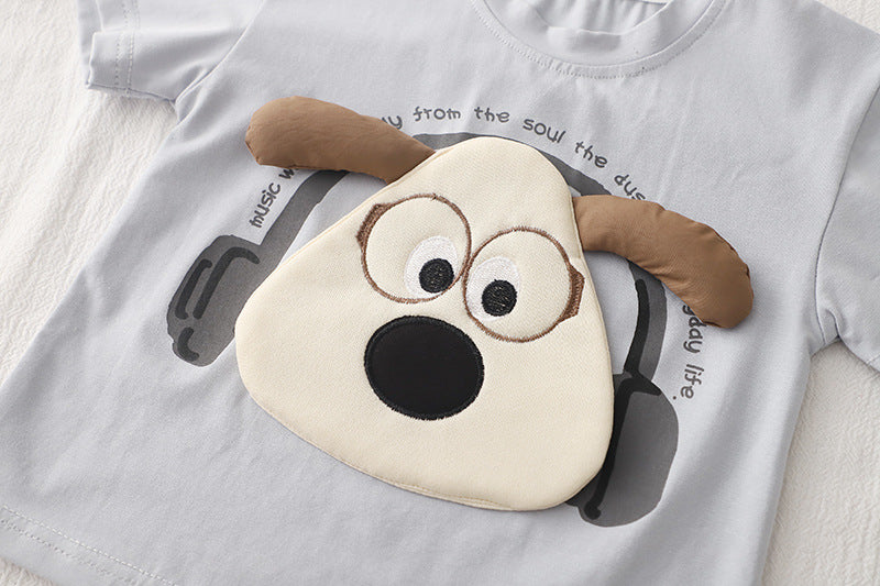 Conjunto infantil con perrito y vaqueros