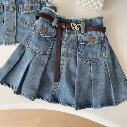 Conjunto Infantil Mujer Bolsillos Vaqueros