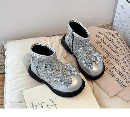 Bota Infantil Cordón Brillante