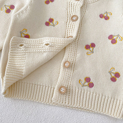 Cárdigan de Punto Cerezas Infantil